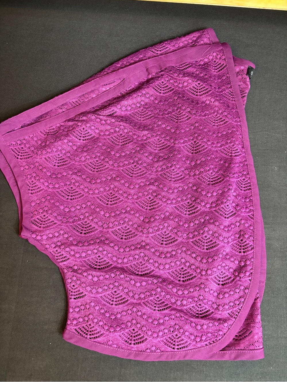 Colleen Lopez Purple Lace Bolero Shrug Cardigan Medium HSN Open Front - Picture 6 of 7